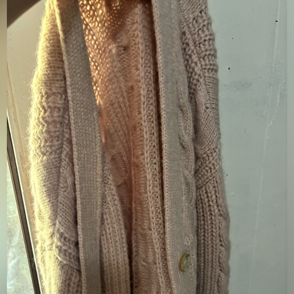 🌸🍂JENNI KAYNE Cable Cocoon Cardigan in Blush/Pink - Picture 10 of 10
